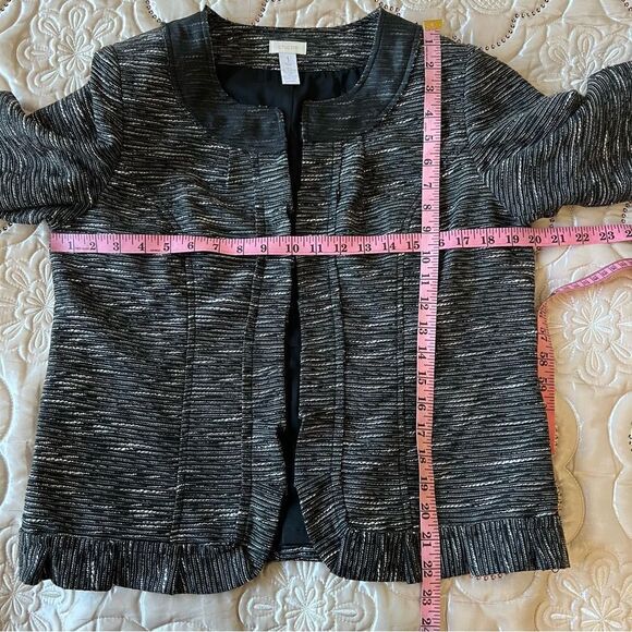 Chico’s Wool Blend Textured Blazer Jacket Size 1 / M(8) - Picture 9 of 9